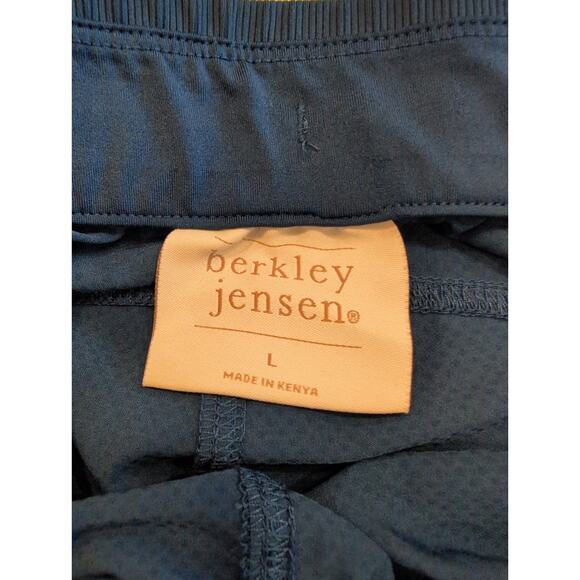 Berkley Jensen Blue Jogger Pants L Elastic Waist Tapered Ankle Activewear - Picture 3 of 6